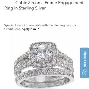 Piercing Pagoda Cubic Zirconia Engagement Ring